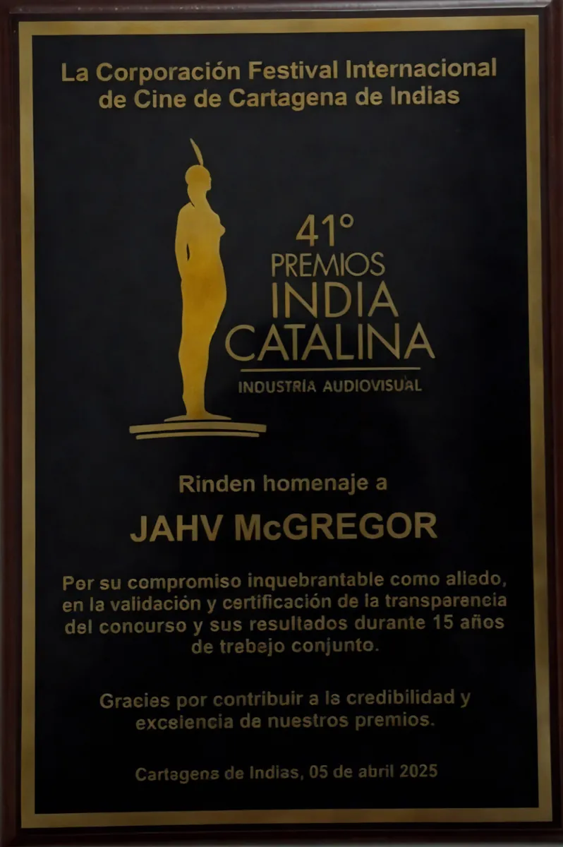 Reconocimiento India Catalina JAHV